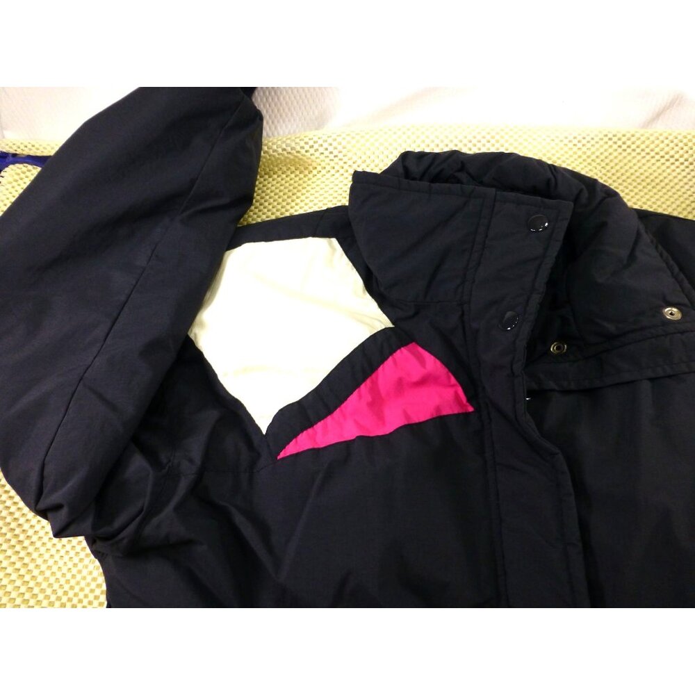 VTG Subili Retro Color Block Puffer Winter Jacket Windbreaker Size 12 - Picture 9 of 16